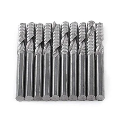 Immagine di Xinrub End Milling Cutter Gambo in Carburo di Tungsteno Fresa Frusta CNC Utensili per Incisione Singolo Flauto a Spirale Bit Set 3,175x17mm 10 pz