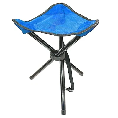 Immagine di Sgabello pieghevole da campeggio, con tracolla, 110 kg, colore: blu