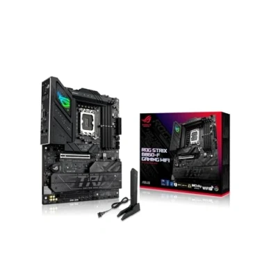 Immagine di ASUS ROG Strix B860 F Gaming WiFi, Scheda Madre Intel ATX, 16+1+2+1 Fasi di Alimentazione, Slot DDR5, PCIe 5.0, Adatta per PC AI Advanced, 4 M.2, WiFi 7, Networking II, Aura Sync RGB, Nera