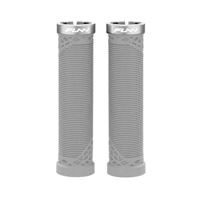Immagine di Funn Hilt manopole per Mountain Bike con sistema di bloccaggio semplice, leggere ed ergonomiche, un diametro interno 22 mm, uniche manubrio motivo (Grigio)