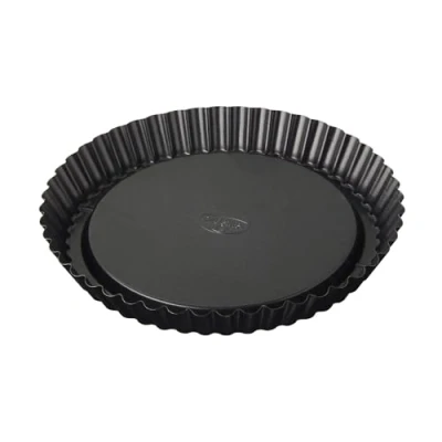 Immagine di Dr Oetker Stampo per Crostata &quot;Furbo&quot; Ø22x3 cm, in Acciaio Carbon Steel con Rivestimento interno/esterno antiaderente Classic Fondo nido d&#039;ape Temp Max 230C, Linea Tradition