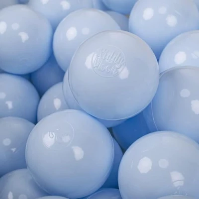 Immagine di KiddyMoon 200 Palline/7Cm Palline Morbide Colorate Per Piscina Bambini Fatto In EU, Blu Pastello