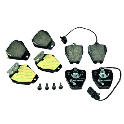 Immagine di HELLA 8DB 355 010 191 Kit pastiglie freno con segnalatore usura integrato bulloni pinza accessori, contrappesi AUDI: A6 C5 Avant