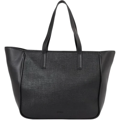 Immagine di Calvin Klein Refine Braid Shopping bag, Donna, Taglia: One Size, Ck black textured