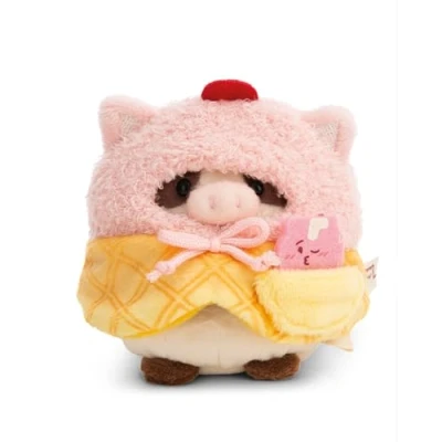 Immagine di NICI Set Mucca Moona 8 cm con frappè e Costume da Gelato Soft in Confezione Bianco Morbido Peluche, Carino coccolare Giocare, per Bambini Adulti, un&#039;ottima Idea Regalo 61655, Colore