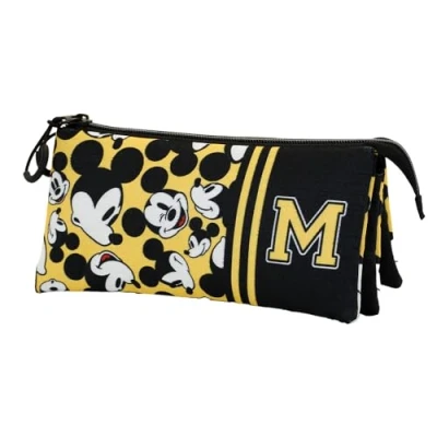 Immagine di Karactermania Mickey Mouse Yellow Triple Large Astuccio per bambini, Taglia: One Size, Amarillo