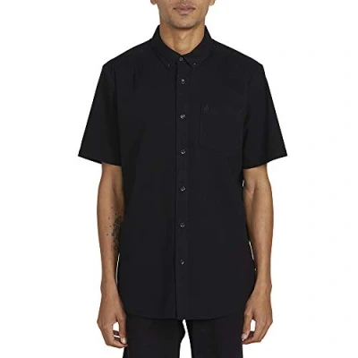 Immagine di Volcom Men&#039;s Everett Oxford Short Sleeve Buttondown Shirts New Black L