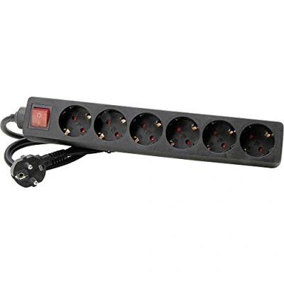 Immagine di Kopp 120915006, Ciabatta multipresa a 6 prese con nterruttore Standard illuminato, nero