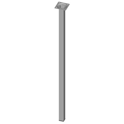 Immagine di Element System 18133 00312 Set de 4 Gambe in Acciaio con Piastra di Ancoraggio, Bianco (Alluminio(, 70 cm, Pezzi