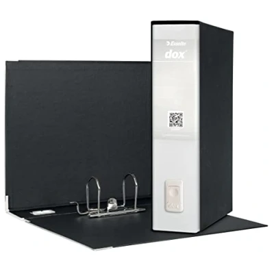 Immagine di Esselte Dox 2 Raccoglitore a Leva Formato Protocollo D8, A4, Bianco, Confezione da 6 Pezzi