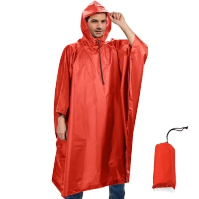 Immagine di Sensong Poncho Impermeabile Uomo Pioggia Antipioggia 3 in 1 Multifunzionale Riutilizzabile per Trekking Caccia Pesca Escursione Coperta da Picnic Campeggio