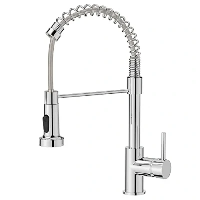 Immagine di FORIOUS Miscelatore Cucina, Rubinetto per Lavelli, Acciaio Inox Ad Alta Pressione Orientabile a 360 Monocomando, Cromo Lucido