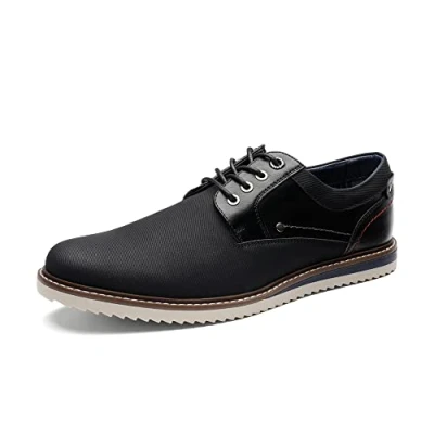Immagine di Bruno Marc Scarpe Eleganti Derby Stringate Uomo Vintage Elegante Basse Allacciare Nero,Size 43,Nero,SBOX2213M E