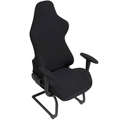 Immagine di Highdi Coprisedie per Sedie da Gaming, Coprisedia Sedia Gioco Elasticizzata Rimovibile Lavabile Proteggere Copertura Stile Corsa Sedia, Ufficio Computer (One Size,Nero)