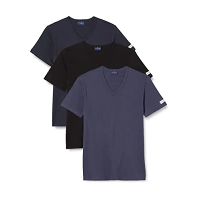 Immagine di Navigare 512/XL Maglietta intima, Multicolore (Nero/Navi/Jeans), XXXXX Large, Pacco da 3, Uomo
