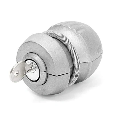 Immagine di Relaxdays Antifurto Universale, per Gancio Traino, 5 cm, 6,5 x Camper, Serratura a Sfera, Argentato