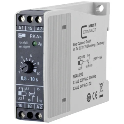 Immagine di Metz Connect 110304412003 RKAk E10 Relè temporizzato Spegnimento ritardato 230 V/AC 1 pz. scambio