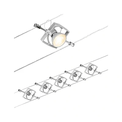 Immagine di Paulmann Wire Systems 94430 Sistema di illuminazione completo su cavo GU5.3 Cromo (opaco)