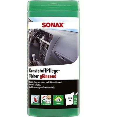 Immagine di Sonax 412100 panni per la pulizia della plastica in scatola (contiene 25 panni)
