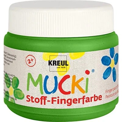 Immagine di Kreul Mucki Colore a dita per Tessuti, 150 ml, Verde, 250076