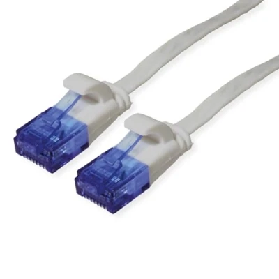 Immagine di Value 21.99.2015 RJ45 cavo di rete, patch CAT 6A U/UTP 5.00 m Grigio non schermato, piatto, contatti connettore dorati 1 pz.