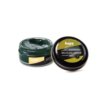 Immagine di Kaps Crema per la Cura delle Scarpe, Intensiva e Nutrimento Pelle, Delicate, 70 Colori (113 Verde)