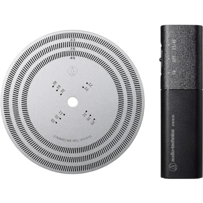 Immagine di Audio Technica AT6181DL Turntable Rotation Speed Stroboscope Disc and Quartz Strobe Light (Silver/Black)