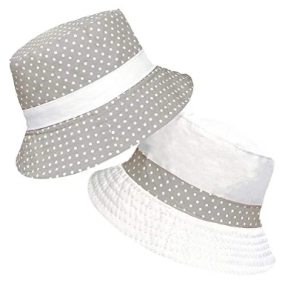 Immagine di TOSKATOK® UPF 50+ Cappello da Sole Donna in Cotone con Disegno Reversibile a Pois