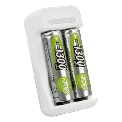 Immagine di Ansmann Basic II + 2x AA 1300mAh Caricabatterie universale NiCd Ministilo (AAA), Stilo (AA)