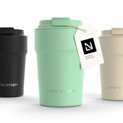 Immagine di LARS NYSØM Tazza Termica per caffè Thermo Coffee Mug to Go 380ml da Viaggio Senza BPA 0,38 Litri con Isolamento In Acciaio Inox e Tenuta stagna tè (Mint Green, 380ml)