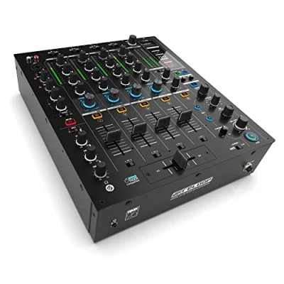 Immagine di Reloop RMX 95 Clubmixer a 4+1 canali per DJ con interfaccia 24 bit di alta qualità, unità FX, filtri audio, modalità Neural Mix™ EQ e hub USB attivo