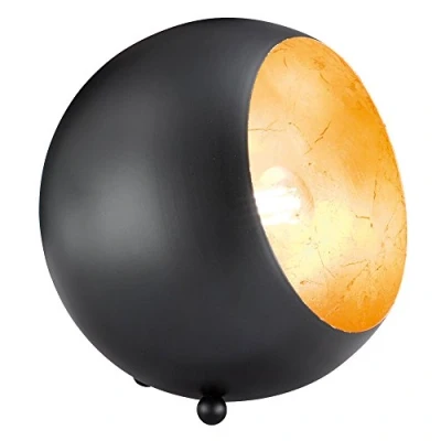 Immagine di Reality Leuchten a + to e, lampada da tavolo, Metallo, E14, schwarz matt/goldfarbig, 14 x 15 cm, E14