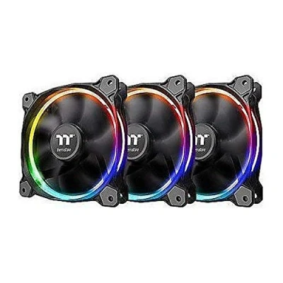 Immagine di Thermaltake Riing 12 RGB Sync 3 Pack Ventola per PC case Nero, (L x A P) 120 25 mm incl. Illuminazione LED
