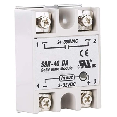 Immagine di XTVTX relè a stato solido SSR 40DA semiconduttore monofase Ingresso 3 32 V CC Uscita 24 380 CA