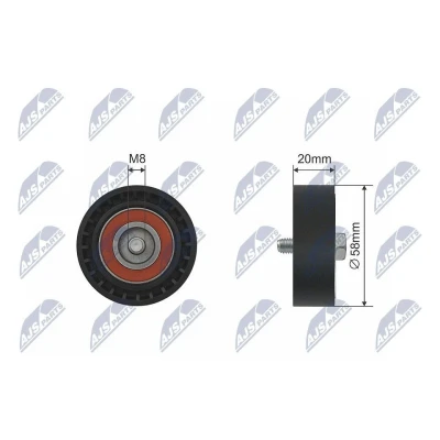 Immagine di NTY RNK AU 037 Galoppino/Guidacinghia, Cinghia trapezoidale 58mm
