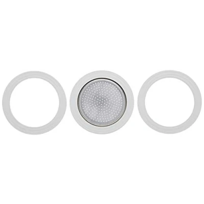 Immagine di Bialetti 0800001 3 Guarnizioni e 1 Piastrina, 2 Tazze, Aluminium, Caoutchouc, Multi