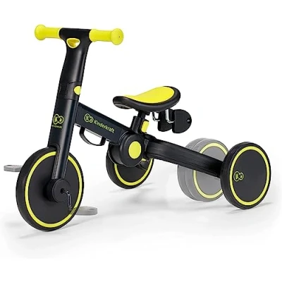 Immagine di Kinderkraft Triciclo 3in1 4TRIKE, Mini bici, Carrello, Sella regolabile, Pieghevole, da 12 mesi a 5 anni, Nero