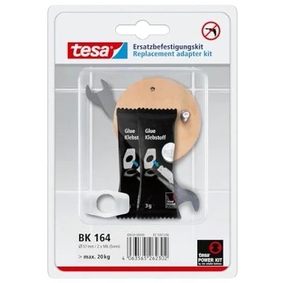 Immagine di tesa Power.Kit Adattatore BK164, kit ricambio autoadesivo, piastrina in metallo, diam. 57mm