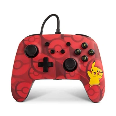 Immagine di PowerA Controller Switch potenziato via cavo Pikachu (rosso) (Switch), gaming, Rosso, Giallo