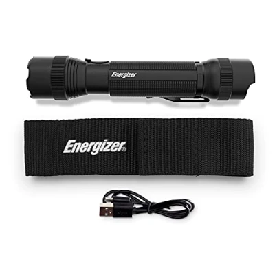 Immagine di Energizer Linterna LED Recargable, Tactica, Funda, Clip, 800 Lumenes, Cable USB Incluido