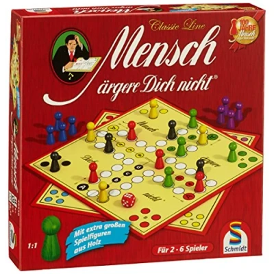 Immagine di Schmidt Spiele 49330 Classic Line, Hum non ti infastidisce, con personaggi extra grandi in legno, FFP, da 2 a 6 giocatori, multicolore