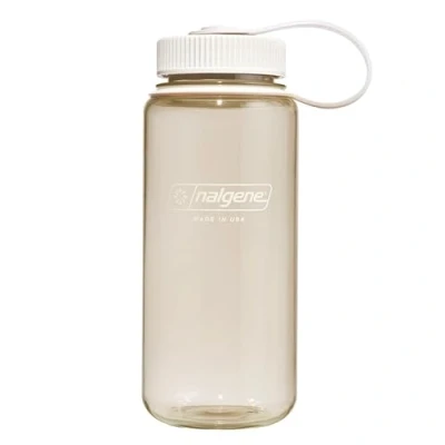 Immagine di Nalgene Sustain Tritan Borraccia senza BPA, realizzata con materiale derivato dal 50% di rifiuti plastica, 473 ml, bocca larga, cotone [il colore può variare]