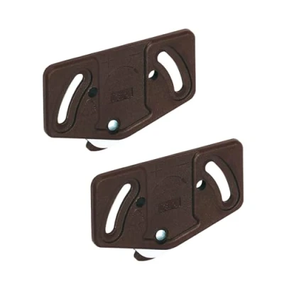 Immagine di Gedotec Slide Line 55 Rotelle per porta scorrevoli, binari inferiori da 15 kg, in plastica marrone, 2 unità porte scorrevoli