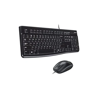 Immagine di Logitech MK120 Combo Tastiera e Mouse con Filo per Windows, Layout ‎Francese AZERTY Nero
