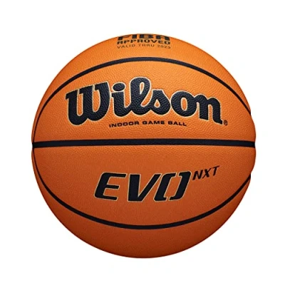 Immagine di Wilson Pallone da Basket EVO NXT FIBA GAME BALL, Pelle composita, Utilizzo Indoor