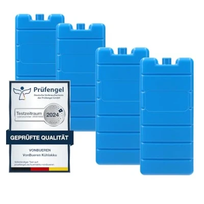 Immagine di VonBueren 2 30 piatti refrigeranti per borsa termica 12 ore di raffreddamento circa 200 g batteria 7,4 x 16,7 2,1 cm anche frigo (4)