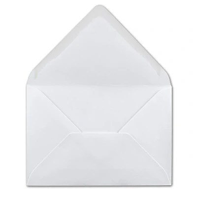 Immagine di 25 buste formato DIN B6, 12 x 18 cm, 120 g/m², con incollaggio a umido, ideali per biglietti di auguri Natale, inviti del vostro agente Glüxx