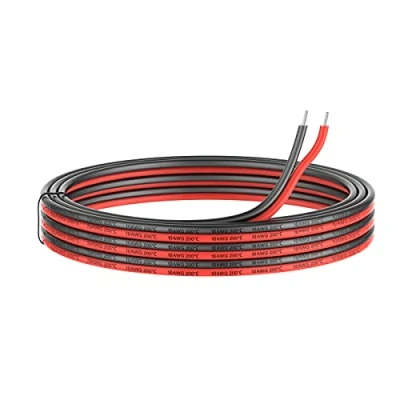 Immagine di Silicone fili elettrici 2x5.3mm² 10AWG 2 Core 2x5metri Cavo Elettrico filo di rame stagnato a più Alta Temperatura Resistente