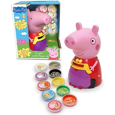 Immagine di Peppa Pig PP11 Giocattolo per bambini apprendimento interattivo e sviluppo del bambino, riconoscimento colori numeri, conteggio ascolto Include 10 monete divertenti, 3+ anni, singolo,