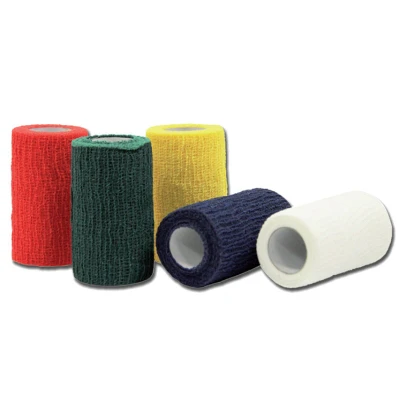 Immagine di GIMA Benda elastica coesiva per fissaggio e sostegno, 4m x 10 cm, confezione da 10, mix, 34678